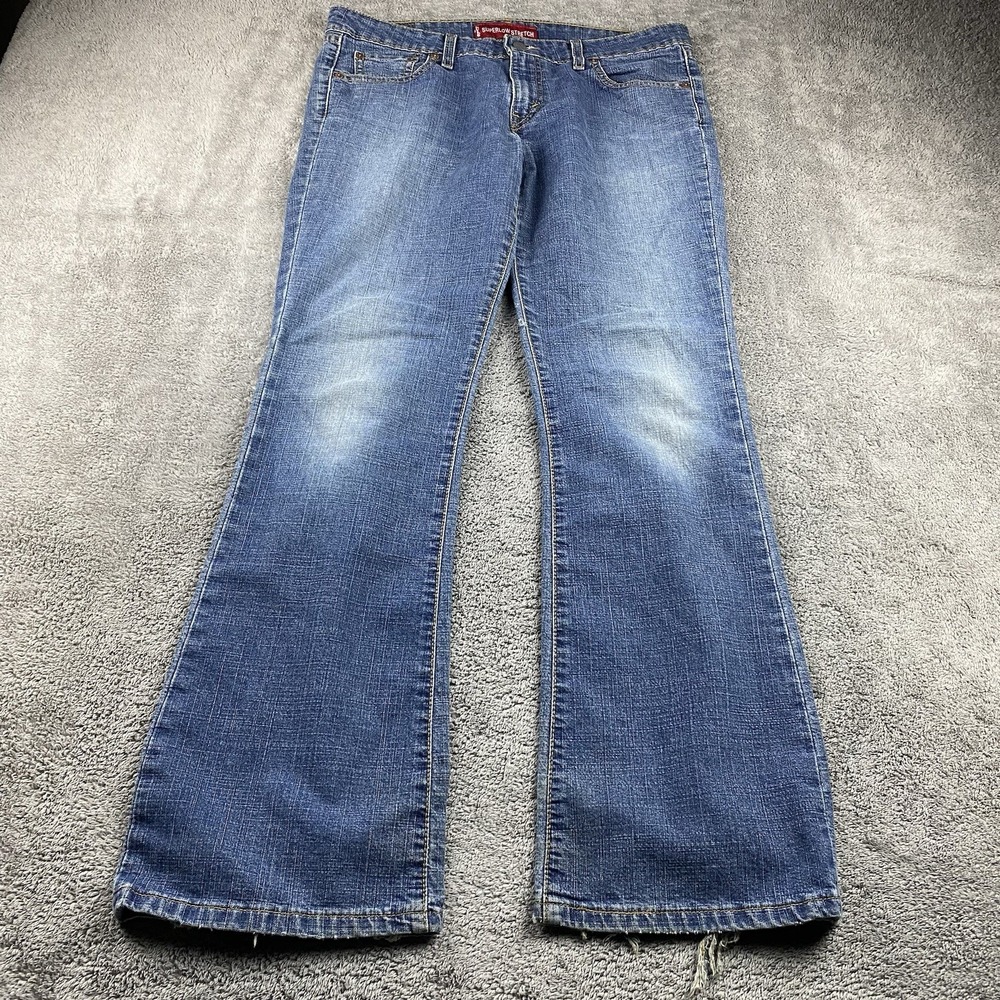 Levis 518 Low Rise Boot‎ Cut Jeans Womens  11 JR Blue Medium Wash  VTG